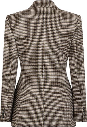 Max Mara Womens Double-Breasted Wool-Blend Blazer Multicolour Viscose Blazers Jacket