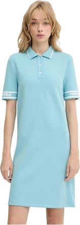 Karl Lagerfeld Shirt Dress - Dames - Korte kleedjes - Blauw - S - Leer - Kleedjes