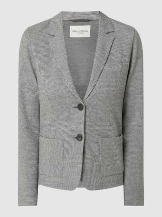 Marc O'Polo Blazer mit Hahnentritt-Dessin in Silber Melange, Gr&ouml;&szlig;e 40