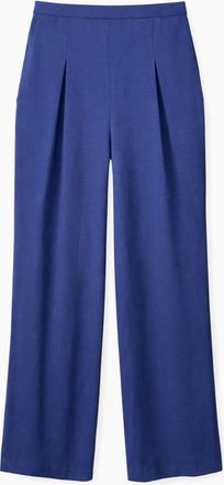 Mixray Dames Hoge Taille Wijdvallende Crepe Broek