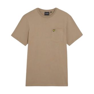 Lyle & Scott T-Shirts, male, Beige, Size: L Classic Crew Neck T-shirt