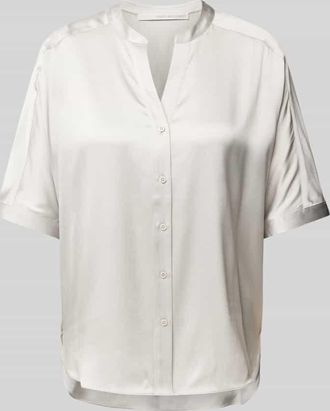 Herzensangelegenheit Herzensangelegenheit Hemdbluse aus Seiden-Mix in Silber, Größe 44