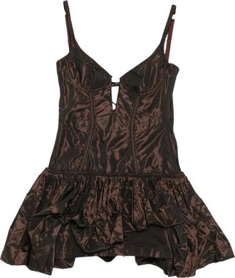 Maria Lucia Hohan Vestido Cors&eacute; Fruncido - Dresses - Mujer - Marr&oacute;n - 2XS