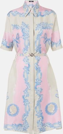 Versace Abito chemisier in seta con stampa