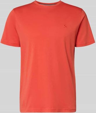 Lerros T-Shirt mit Label-Stitching in Dunkelorange, Größe XXXL