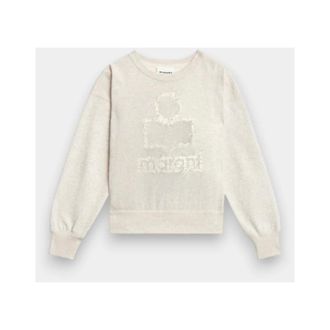 Isabel Marant Hoodies & sweatvesten, Dames, Beige, 2Xs, Logo Sweatshirt