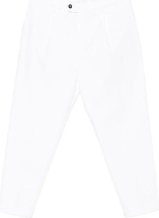 Eleventy Broek met geplooid detail - Wit