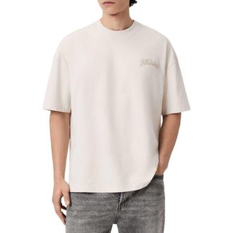 AllSaints Odyssey Cotton Graphic T-Shirt in Dusk White at Nordstrom, Size Medium