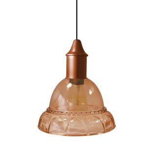 Tosel Suspensi&oacute;n vidrio naranja D16 cm