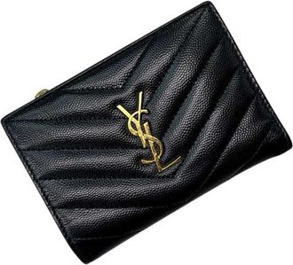 Saint Laurent Black Leather Wallet (Bi-Fold) (Pre-Owned)