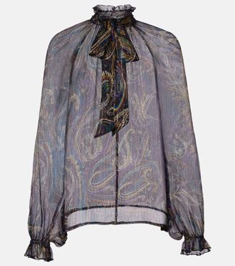 Etro Paisley silk-blend blouse