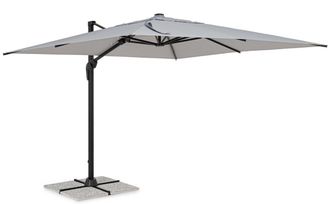 BIZZOTTO Premium Ampelschirm Vega 360&deg; 300 x 300 cm - Anthrazit/Hellgrau