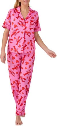 Room Service PJs Piped Print Pajamas in Pink at Nordstrom, Size X-Large