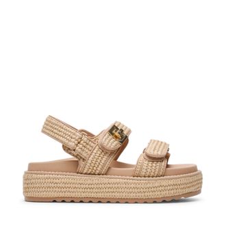 Steve Madden Bigmona Sandal LT NAT RAFFIA