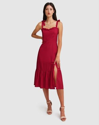 Belle & Bloom Summer Storm Midi Dress in Red at Nordstrom, Size X-Small Au