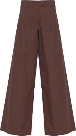 SoAllure High-Waist Wide-Leg Broeken - Dames - Wijde Broeken - Bruin - XL - Katoen - Broeken