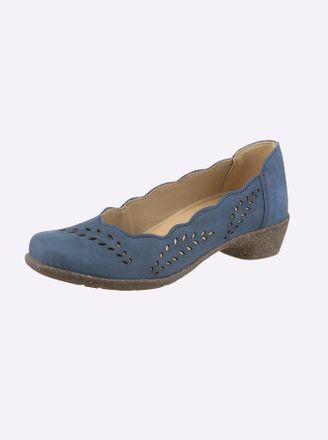 Casual Looks Pumps CASUAL LOOKS, Damen, Gr. 36, jeansblau, Nubukleder, Schuhe Pumps