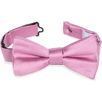 Nordstrom Rack Satin Solid Bow Tie in Pink at Nordstrom Rack