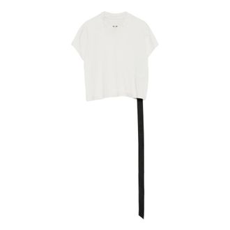 Rick Owens Cropped Small Level T - Dames - Tops - Wit - Maat: M Katoen