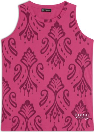 Freddy Canotta floreale svasata in jersey leggero