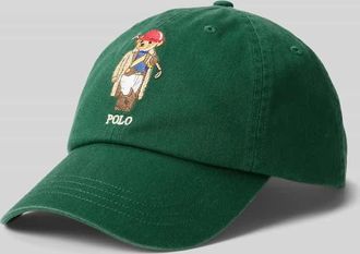 Polo Ralph Lauren Cap mit Logo-Print und Lederriemen in Dunkelgruen, Gr&ouml;&szlig;e 1