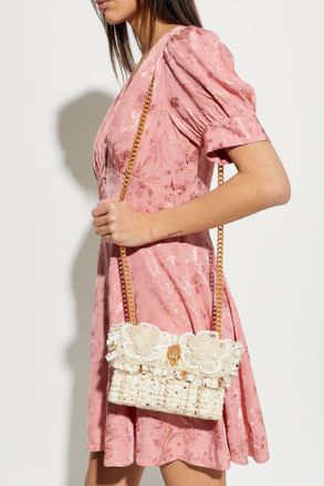 Kurt Geiger Shoulder Bag Tweed Mini Kensington, Womens, Cream