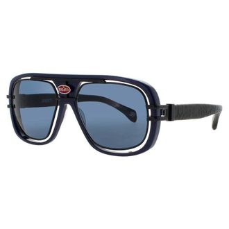 Bugatti Mens Blue Rectangular Sunglasses 07DKBLUBK