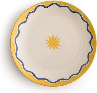 La Redoute Interieurs Set van 4 platte borden in aardewerk met motief, Olympe