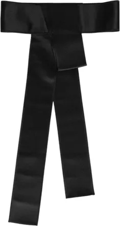 Dolce & Gabbana Womens Black Satin Wide Waist Belt Silk