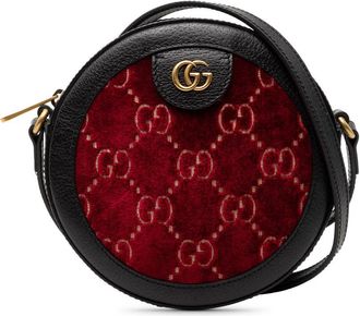 Gucci Pre-owned Gucci GG Marmont Velvet Round Crossbody Unisex 574978 520981