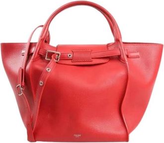 Celine Pre-owned Handbags, female, Red, Size: ONE SIZE Pre-owned Big Bag Small 2Way Handbag