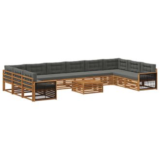 vidaXL Juegos De Sof&aacute;s 11 Uds. Madera De Acacia S&oacute;lida Vidaxl