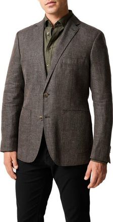 Rodd & Gunn The Cascades Slub Linen & Wool Sport Coat in Granite at Nordstrom, Size Xxx-Large