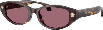 Versace 0ve4512d Tortoiseshell Acetate Oval Sunglasses