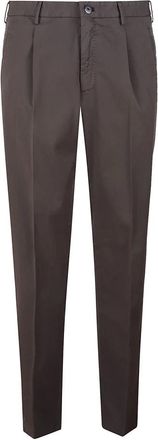 Incotex Suit Trousers, male, Brown, Size: 2XL Slim Fit Cotton Stretch Pants
