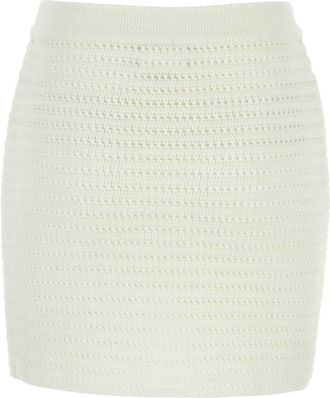 Le Kasha Womens Skirt White Organic Linen