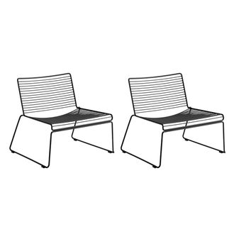HAY Hee Lounge Chair, schwarz (2er-Set)