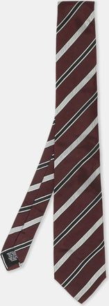 HUGO BOSS Boss By Hugo Boss Multicolor Diagonal Stripe Print Silk Tie