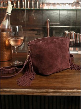 Nooki Design Womens Kingston Tassle Cross Body Bag - Plum - Purple - Size: ONE