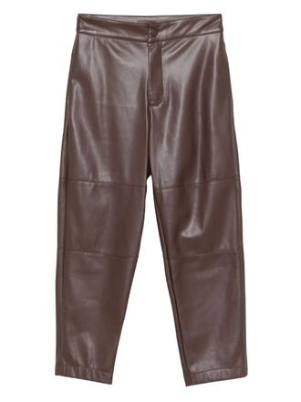 Twin-Set panelled trousers - women - Polyester/Polyester - 40 - Brown