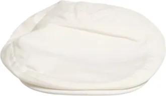 Dolce & Gabbana White Cotton Blend Leather Trim Flat Men Cap Mens Hat