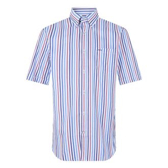 Paul & Shark Overhemden, Heren, Blauw, 4Xl, Katoen, Licht Gestreept Shirt