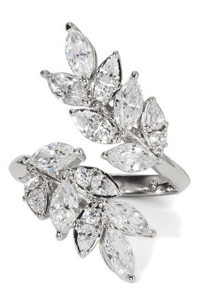 Nadri Ravish Vine Cubic Zirconia Ring in Rhodium at Nordstrom, Size 7
