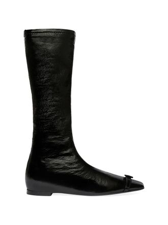 Courr&egrave;ges Flat Buckle Vinyl Boots