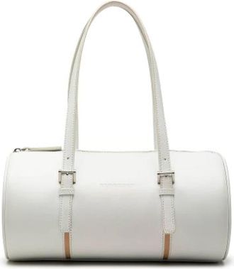 Burberry Pre-owned Vintage Schoudertas - Dames - Vintage Schoudertas - Wit - ONE Size - Leer - Vintage