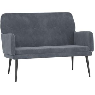 vidaXL Vidaxl - Banco De Terciopelo Gris Oscuro 108x79x79 Cm