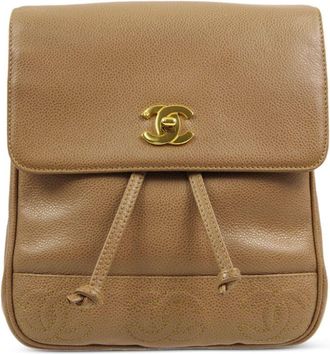 Chanel 1997 Triple CC backpack - women - Caviar Leather - One Size - Brown