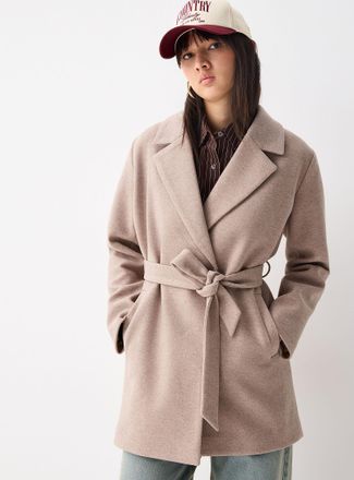 Twik Womens Belted felt coat