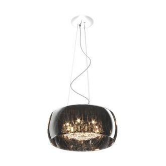 Netlighting Crystal Pendant Ceiling Light Chrome 6x G9 in Grey