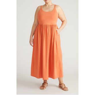 Universal Standard Cayo Cami Maxi Dress in Italian Orange at Nordstrom, Size Xx-Large